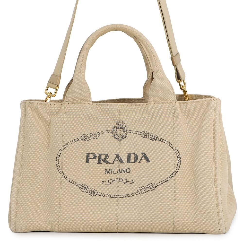 Prada Canapa Canvas Tote Bag
